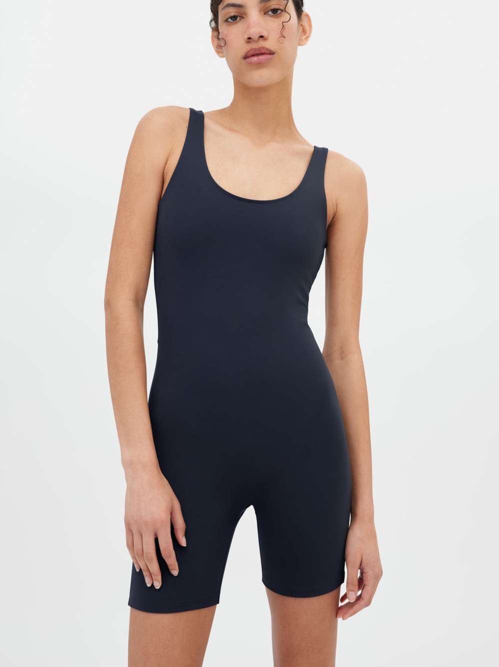 Girlfriend collective black bike unitard